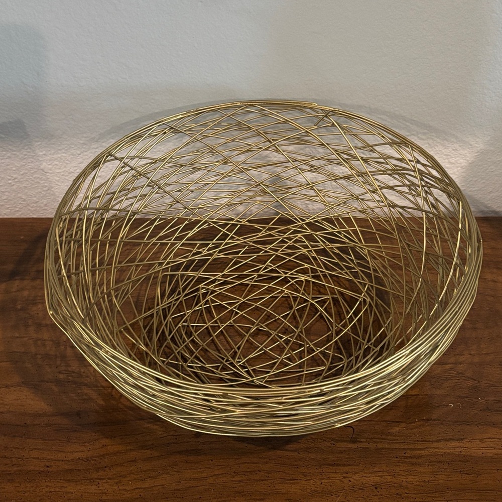 Gold Wire Decorative Bowl